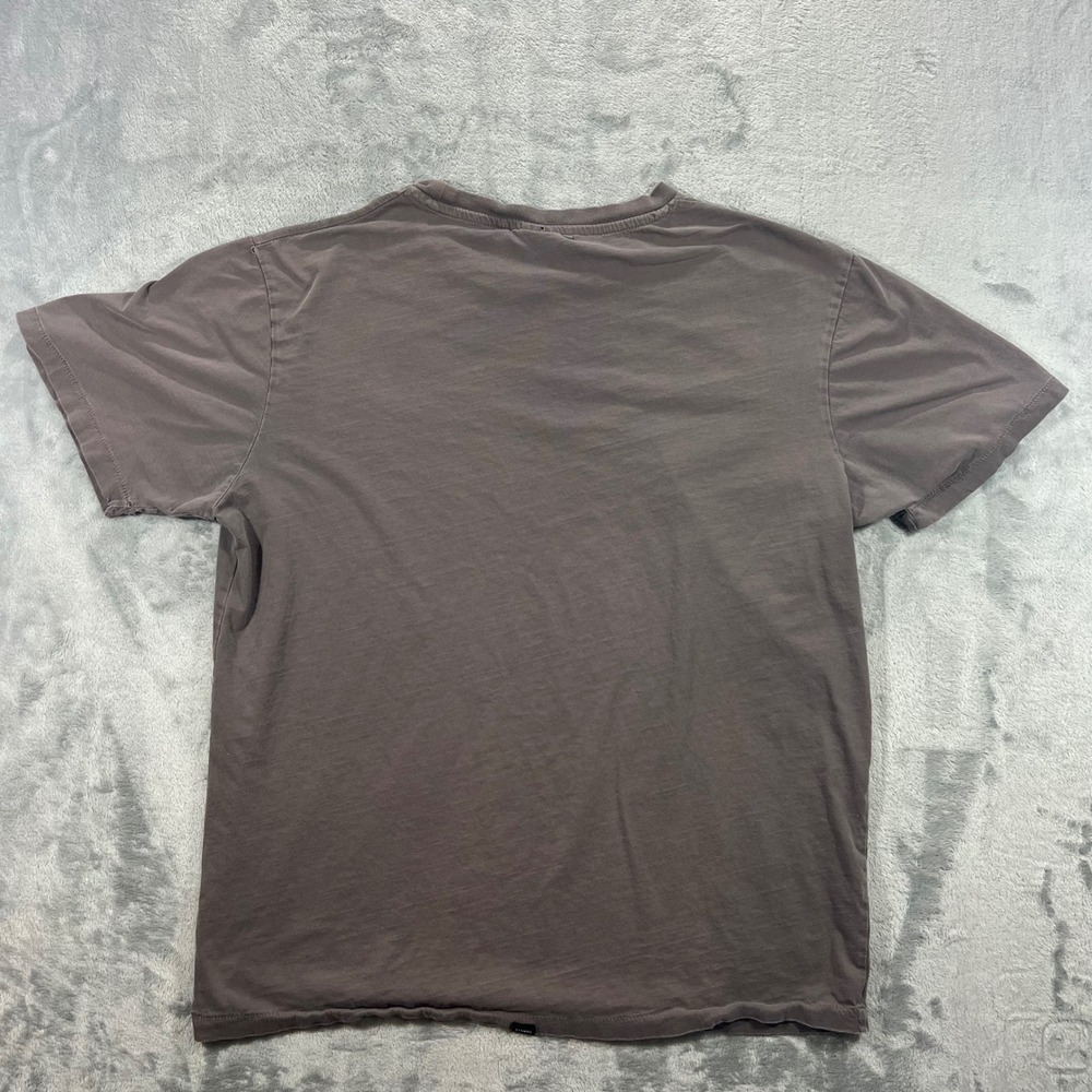 Thrills T-Shirt Mens Large Gray Fair Faded Organic Cotton Logo Byron‎ Bay Grunge